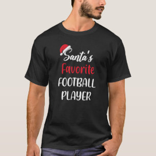 T-shirt Santas Joueur de football favori Cadeau Noël Foo