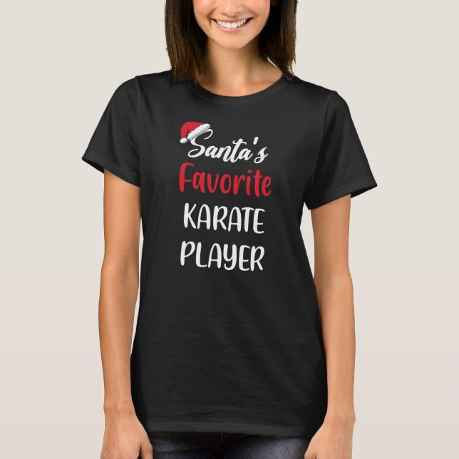T-shirt Santas Joueur de karaté favori Karate Noël Karate (Devant)