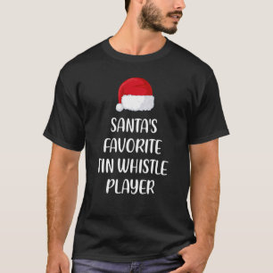 T-shirt Santas Joueur favori de sifflet à dents Noël