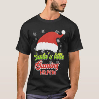 T-shirt Santas Little Gaming Helpers Christmas gift funny