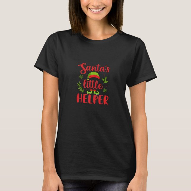 T-shirt Santa's Little Helper  Christmas Time  Merry Chris (Devant)