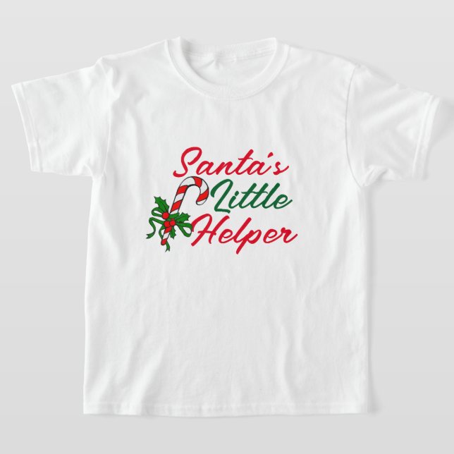 T-shirt Santas Little Helper Shirt - Joli Noël de famille (Poser)