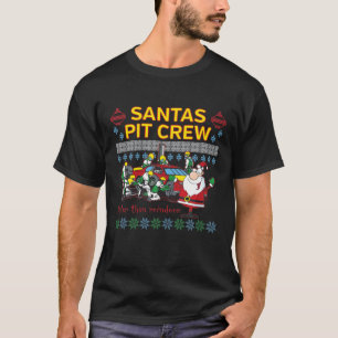 T-shirt Santa's Pit Crew Race Car Ugly Christmas