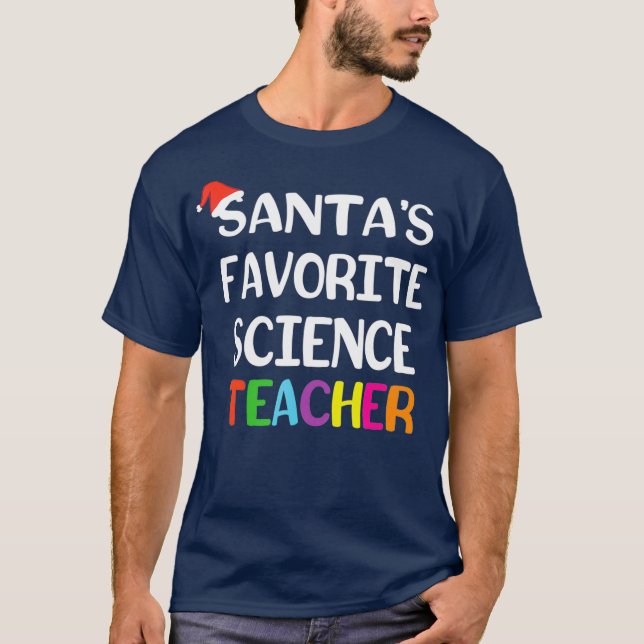 T-shirt Santas Professeur de sciences favori Funny School (Devant)
