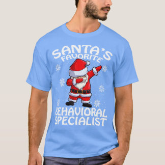 T-shirt Santas Spécialiste du comportement favori Noël