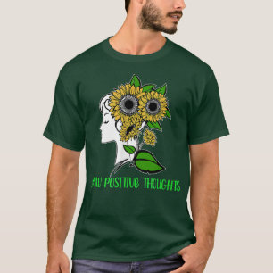 T-shirt Santé mentale Croissance des pensées positives Sun