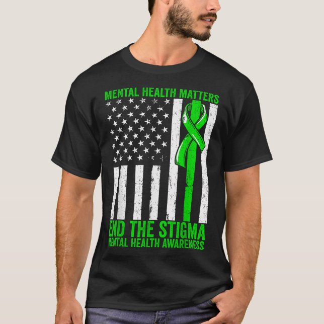 T-shirt Santé mentale Sensibilisation à la santé mentale M (Devant)