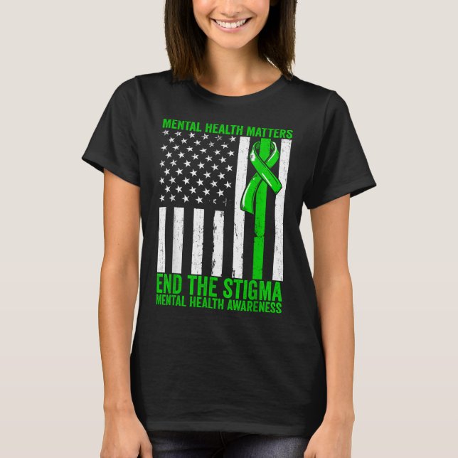 T-shirt Santé mentale Sensibilisation à la santé mentale M (Devant)