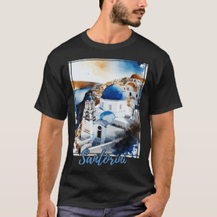 T-shirt Santorin Grèce Grec Ile Grec Vacances