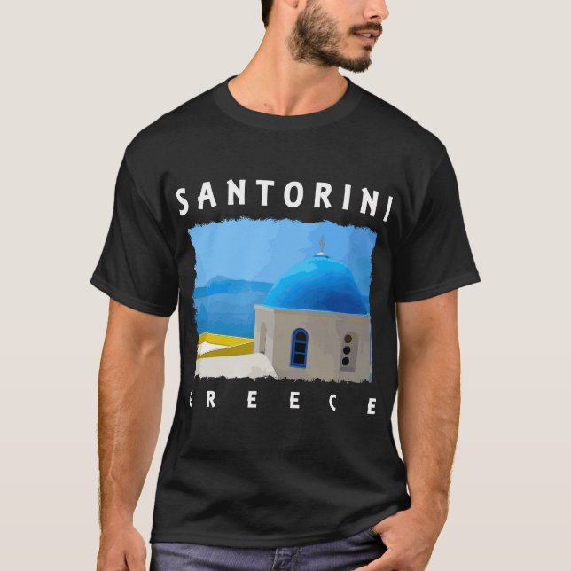 T-shirt Santorin Grèce Grec Ile Méditerranéenne grecque (Devant)