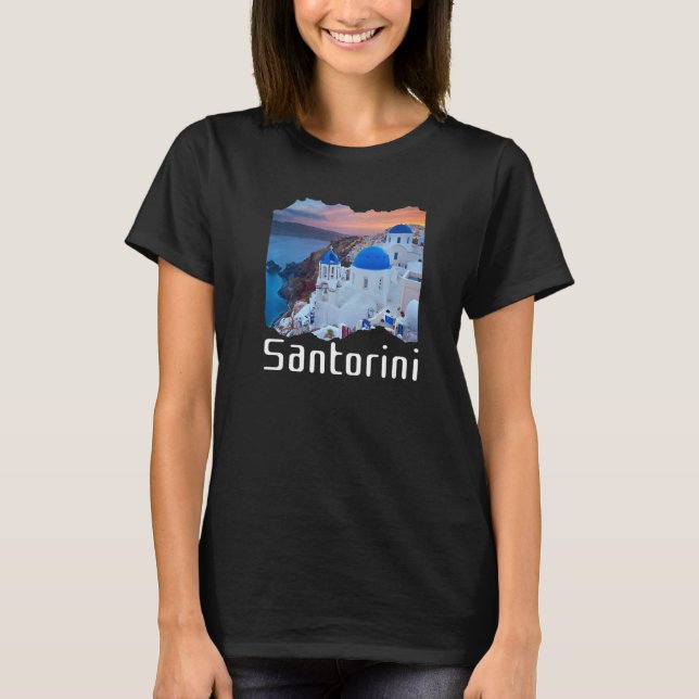 T-shirt Santorin Grèce Souvenir 8 (Devant)