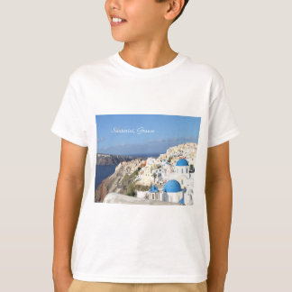 T-shirt Santorin, Grèce, Village d'Oia, Chemise enfant