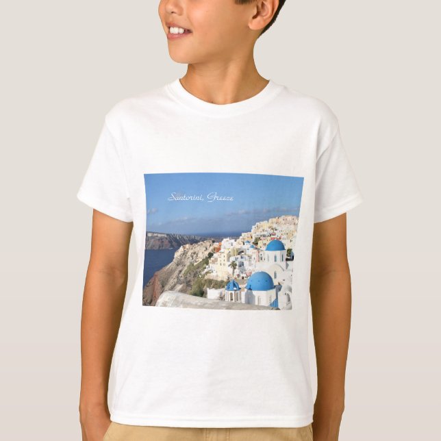 T-shirt Santorin, Grèce, Village d'Oia, Chemise enfant (Devant)
