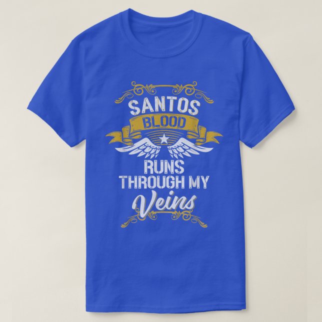 T-shirt Santos Blood Traverse Mes Veines  (Design devant)