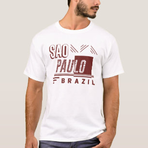T-shirt Sao Paulo Brésil Conception de Typographie Urbaine