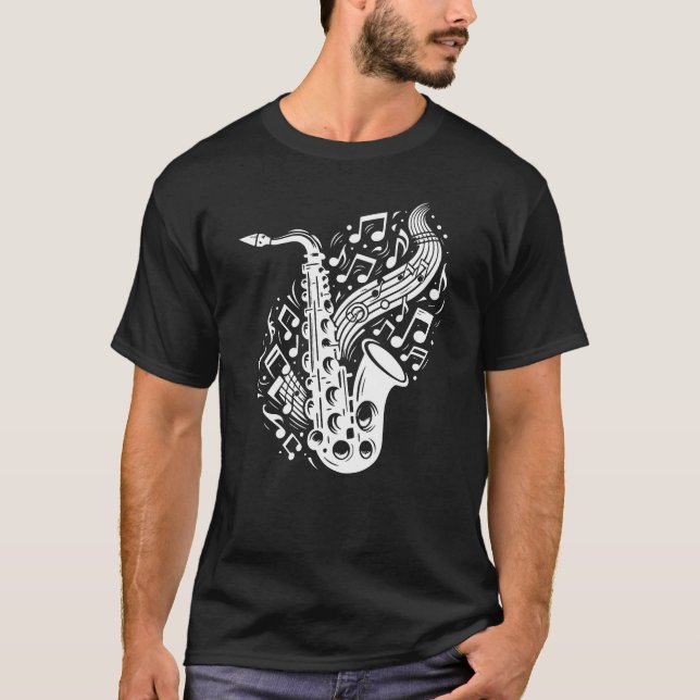 T-shirt Saophone avec Flying Music Sheet (Devant)