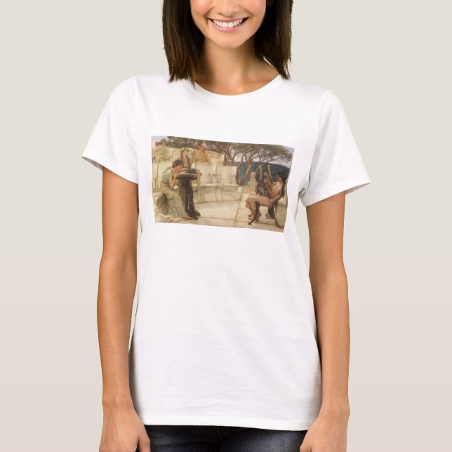 T-shirt Sappho et Alcaeus par Sir Lawrence Alma Tadema (Devant)