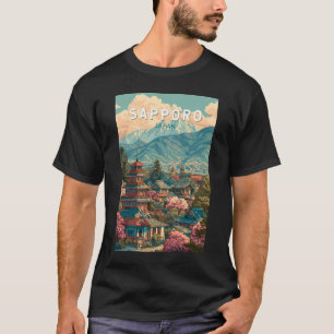 T-shirt Sapporo Japon Voyage Art Vintage