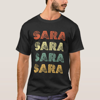 T-SHIRT SARA PERSONNALISÉ RETRO VINTAGE CADEAU POUR SARA T