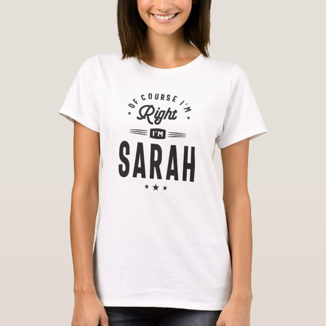 T-shirt Sarah connaît le mieux (Devant)
