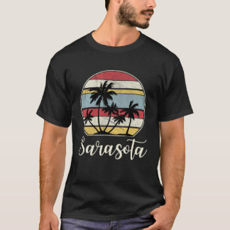 T-shirt Sarasota Florida Beach Vacation Trip Tropical Retr