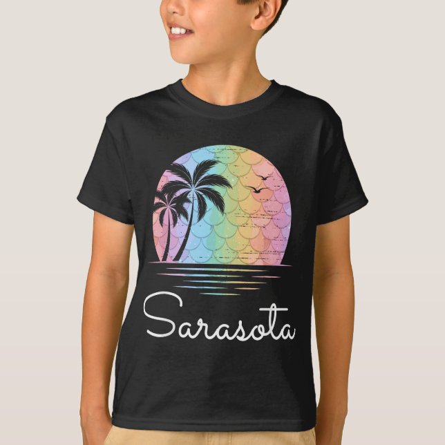 T-shirt Sarasota Floride Vacances Famille Plage Groupe Cad (Devant)
