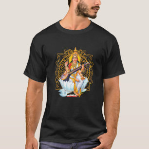 T-shirt Saraswati Géométrie Sacrée Troisième Oeil Isha Lin