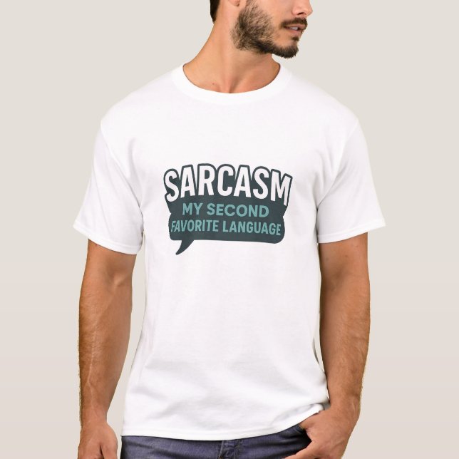 T-shirt Sarcasm Witty Teal Speech Bubble (Devant)