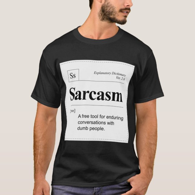 T-shirt Sarcasm Word of a Day boy (Devant)