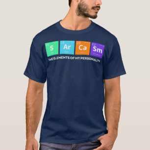 T-shirt Sarcasme Drôle Éléments De Mon Sac Personnalité