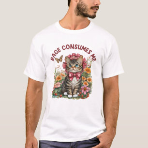 T-shirt Sarcastic Cat Meme Rage Consume Me Drôle Cat Meme