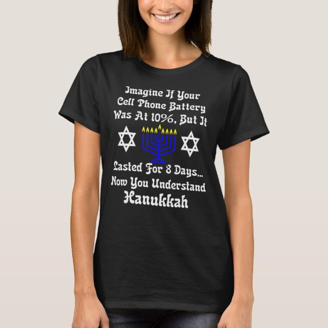 T-shirt Sarcastic Hanoukka Chanukah Cellphone Citation 1 (Devant)