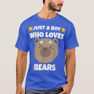 T-shirt Sarcastique Juste Un garçon qui aime les ours Addi