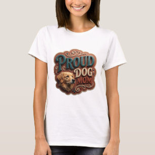 T-shirt Sarcelle frappante MAMAN DE CHIEN Fière Design Mod