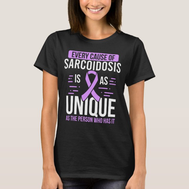 T-shirt Sarcoidose Sensibilisation Mois Jour Guerrier Surv (Devant)