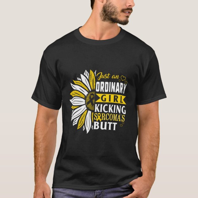 T-shirt Sarcome Cancer Sensibilisation Juste guerrier ordi (Devant)