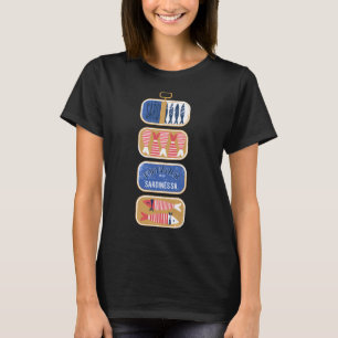 T-shirt Sardines en conserve vintage // fond blanc électr