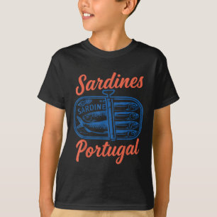 T-shirt Sardines Poisson Dessiné Retro Graphique Pour Homm