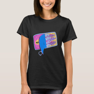 T-shirt Sardines Poisson en Conserve Graphique Rétro Été