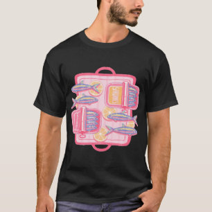 T-shirt Sardines Rétro Mignonnes avec Tranches de Citron