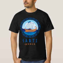 Sarti, Grèce Conception de bateau grec Hommes