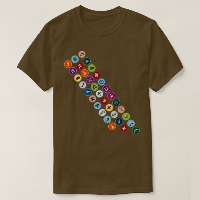 T-shirt Sash de badge de mérite (Design devant)