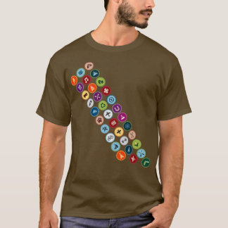 T-shirt Sash de badge de mérite