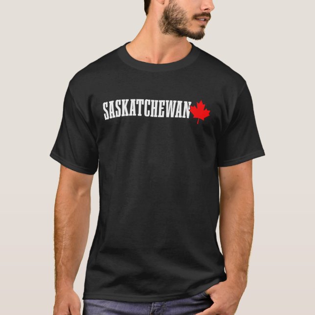 T-shirt Saskatchewan Maple Leaf Canada Fierté canadienne d (Devant)