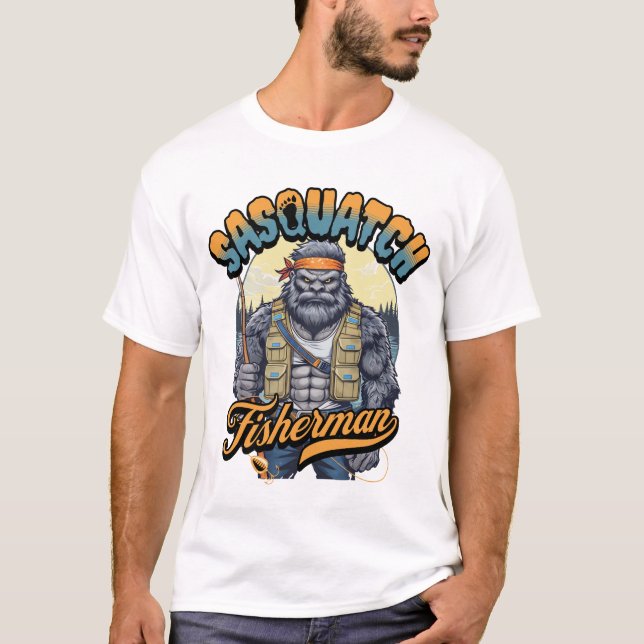 T-shirt Sasquatch Fisherman (Devant)