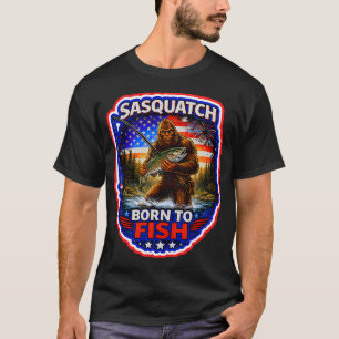 T-shirt Sasquatch va à la pêche