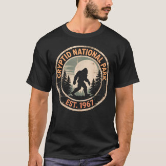 T-shirt Sasquatch Vintage Cryptide Parc National Bigfoot