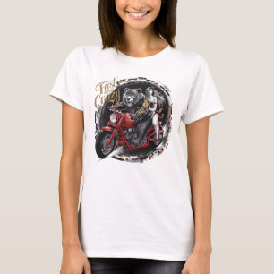 T-shirt Sasquatch Yeti bigfoot en moto