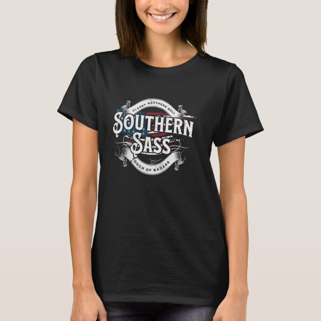 T-shirt Sass Sud Classique Touche De Badass (Devant)