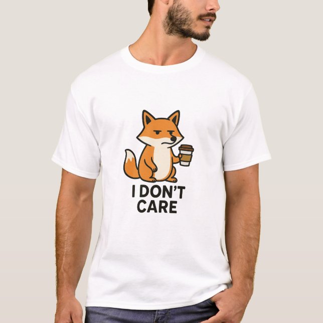 T-shirt Sassy Fox with Coffee Mug (Devant)